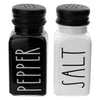 REGENT GLASS BLACK AND WHITE CONDIMENT SET IN A CADDY 5 PIECES, (250ML/85ML)