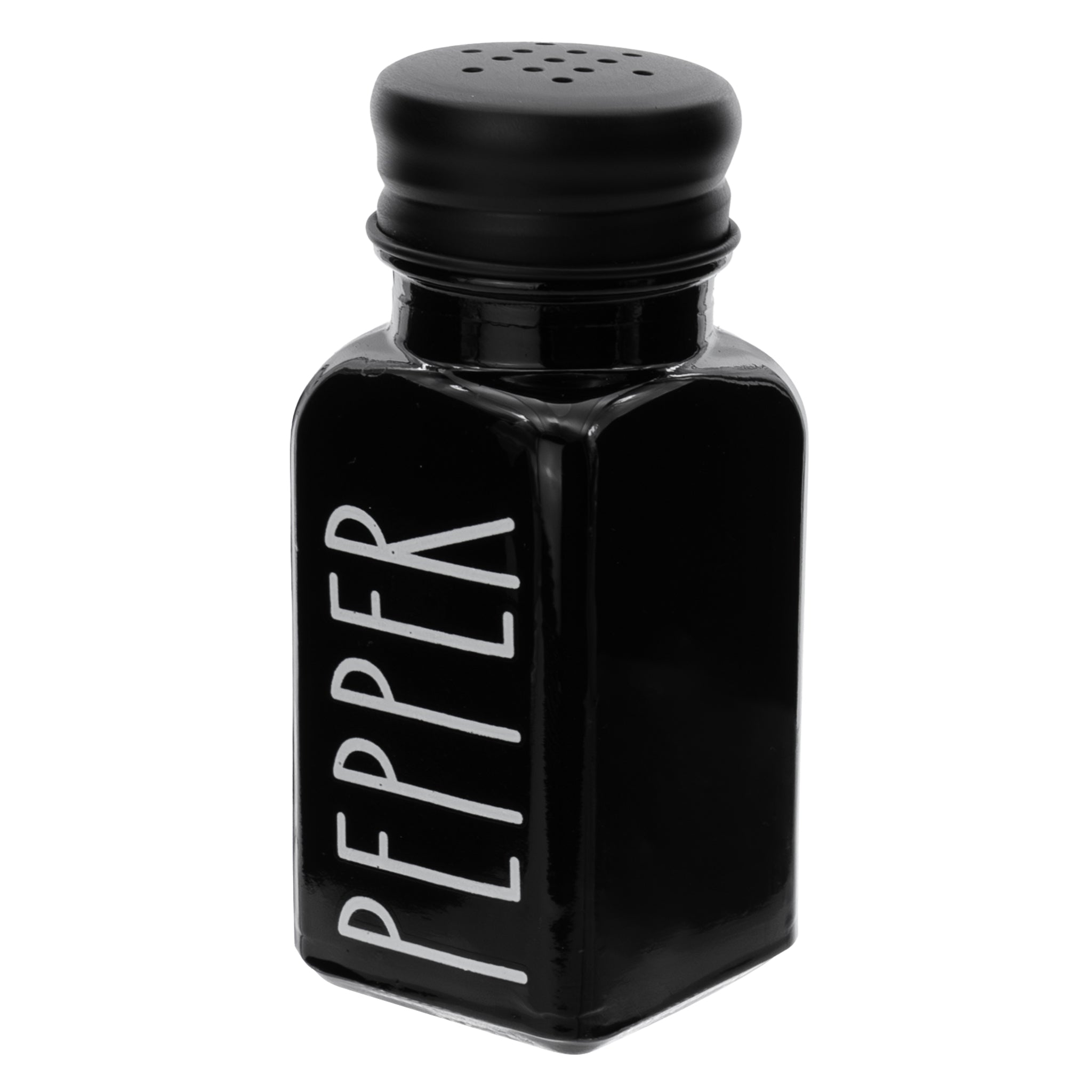 REGENT GLASS BLACK AND WHITE O,V, S & P IN A CADDY 5PCS SET, 250ML l 85ML