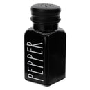 REGENT GLASS BLACK AND WHITE CONDIMENT SET IN A CADDY 5 PIECES, (250ML/85ML)