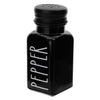 REGENT GLASS BLACK AND WHITE CONDIMENT SET IN A CADDY 5 PIECES, (250ML/85ML)