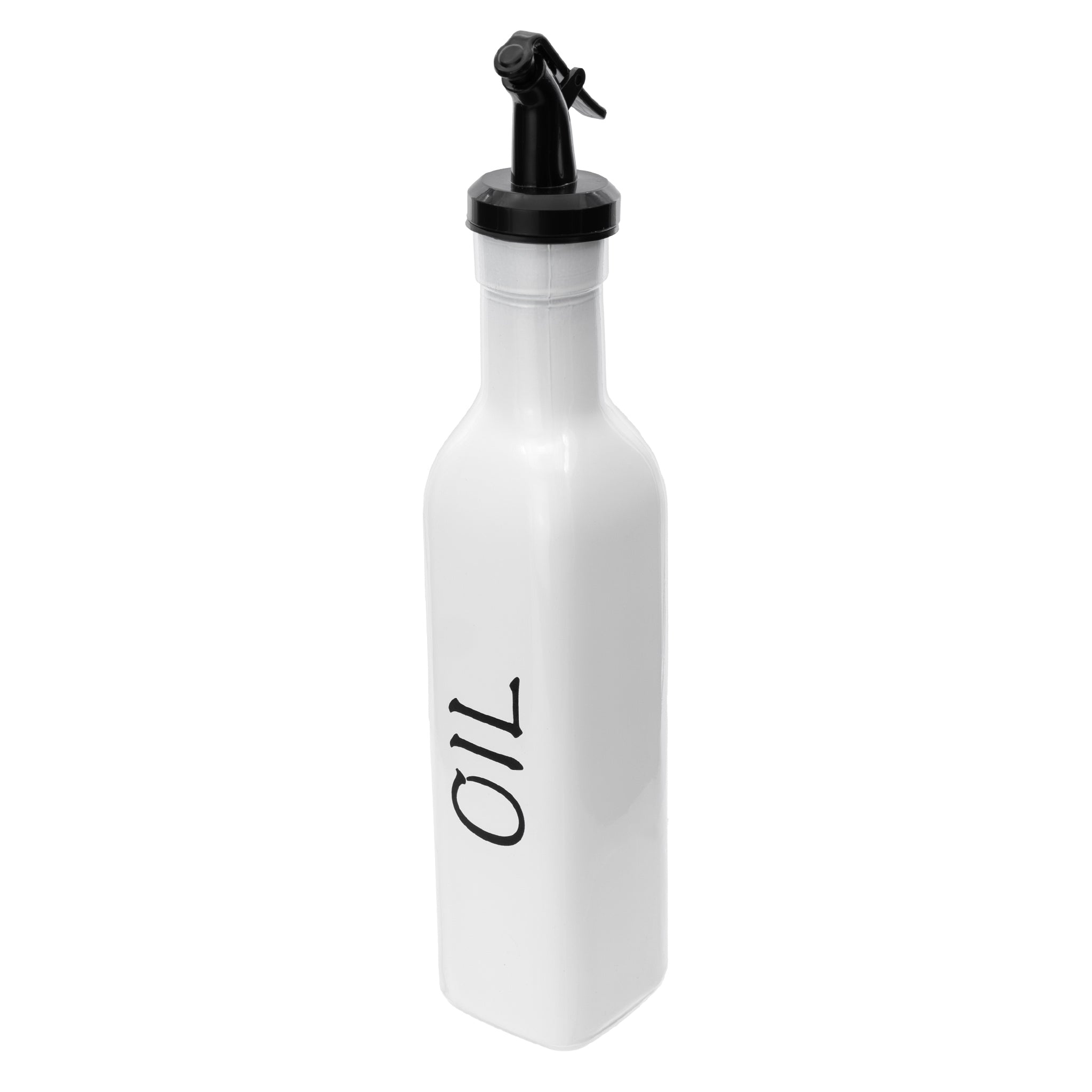 REGENT GLASS BLACK AND WHITE O,V, S & P IN A CADDY 5PCS SET, 250ML l 85ML