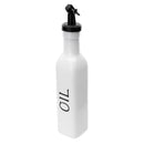 REGENT GLASS BLACK AND WHITE CONDIMENT SET IN A CADDY 5 PIECES, (250ML/85ML)