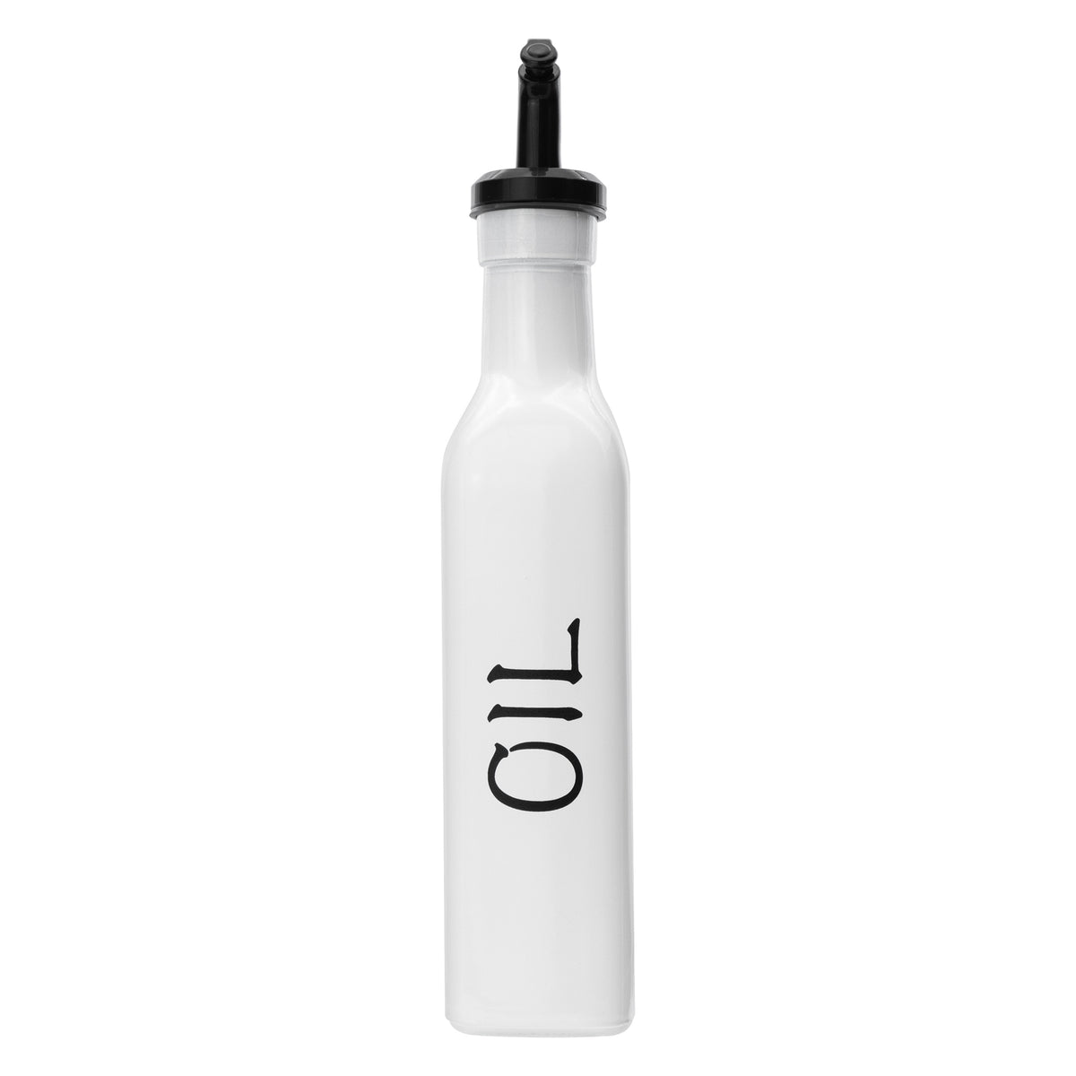 REGENT GLASS BLACK AND WHITE O,V, S & P IN A CADDY 5PCS SET, 250ML l 85ML
