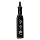 REGENT GLASS BLACK AND WHITE CONDIMENT SET IN A CADDY 5 PIECES, (250ML/85ML)