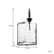 REGENT GLASS SQUARE BOTTLE EMBOSSED 'OIL' AND 'VIN' WITH POURERS ASSORTED, 450ML
