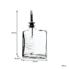 REGENT GLASS SQUARE EMBOSSED 'OIL' & 'VIN' BOTTLES WITH POURERS 2PCS SET, 450ML