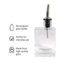 REGENT GLASS RECTANGULAR BOTTLE WITH POURER EA, 200ML