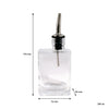 REGENT RECTANGULAR GLASS BOTTLE WITH POURER EA, 200ML