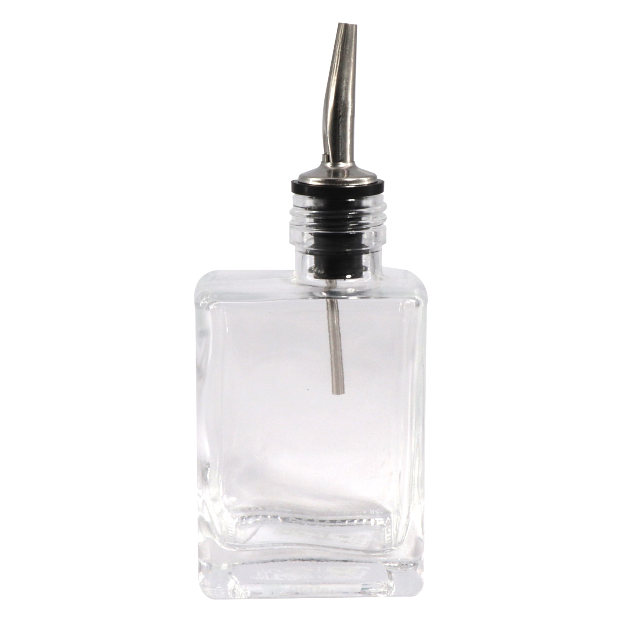 REGENT RECTANGULAR GLASS BOTTLE WITH POURER EA, 200ML
