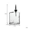 REGENT GLASS SQUARE BOTTLE EMBOSSED 'OIL'  WITH POURER EA, 450ML