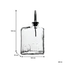 REGENT GLASS RECT. OIL BOTTLE EMBOSSED 'OIL'  WITH POURER EA, 450ML (190X100X55MM)