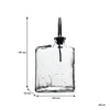REGENT GLASS RECT. OIL BOTTLE EMBOSSED 'OIL'  WITH POURER EA, 450ML (190X100X55MM)