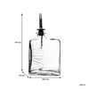 REGENT GLASS RECT. VINEGAR BOTTLE EMBOSSED 'VIN' WITH POURER EA, 450ML (190X100X55MM)