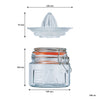 REGENT GLASS CITRUS JUICER & STORAGE JAR 2PCS SET, 500ML
