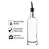 REGENT GLASS OIL/VINEGAR ROUND BOTTLE WITH HEAVY BASE AND POURER, 500ML
