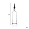 REGENT GLASS OIL/VINEGAR ROUND BOTTLE WITH HEAVY BASE AND POURER, 500ML