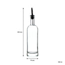 REGENT GLASS ROUND OIL OR VINEGAR BOTTLE WITH HEAVY BASE AND POURER, 500ML (305/250X70MM DIA)