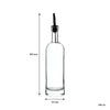 REGENT GLASS ROUND OIL OR VINEGAR BOTTLE WITH HEAVY BASE AND POURER, 500ML (305/250X70MM DIA)