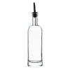 REGENT GLASS OIL/VINEGAR ROUND BOTTLE WITH HEAVY BASE AND POURER, 500ML