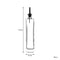 REGENT SQUARE OIL/VINEGAR GLASS BOTTLE WITH HEAVY BASE AND POURER, 500ML (315/263X57X57MM)