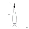 REGENT GLASS ROUND SLIM OIL/VINEGAR BOTTLE WITH HEAVY BASE AND POURER, 500ML