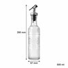REGENT EMBOSSED GLASS OIL/VINEGAR BOTTLE WITH POURER, 500ML