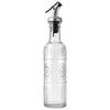 REGENT EMBOSSED GLASS OIL/VINEGAR BOTTLE WITH POURER, 500ML
