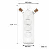 REGENT GLASS OIL AND VINEGAR DISPENSER WITH CORK STOPPERS, 350ML