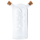 REGENT GLASS OIL AND VINEGAR DISPENSER WITH CORK STOPPERS, 350ML