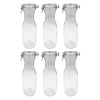 REGENT GLASS CARAFES WITH RESEALABLE CLIP TOP GLASS LIDS 6PK, 1L