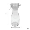 REGENT GLASS CARAFES WITH RESEALABLE CLIP TOP GLASS LIDS 6PK, 500ML