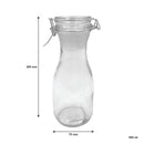 REGENT GLASS CARAFE WITH RESEALABLE CLIP TOP GLASS LID 6 PACK, 500ML (200X75MM DIA)