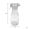 REGENT GLASS CARAFE WITH RESEALABLE CLIP TOP GLASS LID 6 PACK, 500ML (200X75MM DIA)