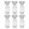 REGENT GLASS CARAFES WITH RESEALABLE CLIP TOP GLASS LIDS 6PK, 500ML