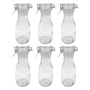 REGENT GLASS CARAFE WITH RESEALABLE CLIP TOP GLASS LID 6 PACK, 500ML (200X75MM DIA)