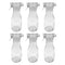 REGENT GLASS CARAFE WITH RESEALABLE CLIP TOP GLASS LID 6 PACK, 500ML (200X75MM DIA)