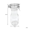 REGENT GLASS CARAFES WITH RESEALABLE CLIP TOP GLASS LIDS 6PK, 250ML