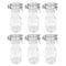 REGENT GLASS CARAFE WITH RESEALABLE CLIP TOP GLASS LID 6 PACK, 250ML (160X70MM DIA)