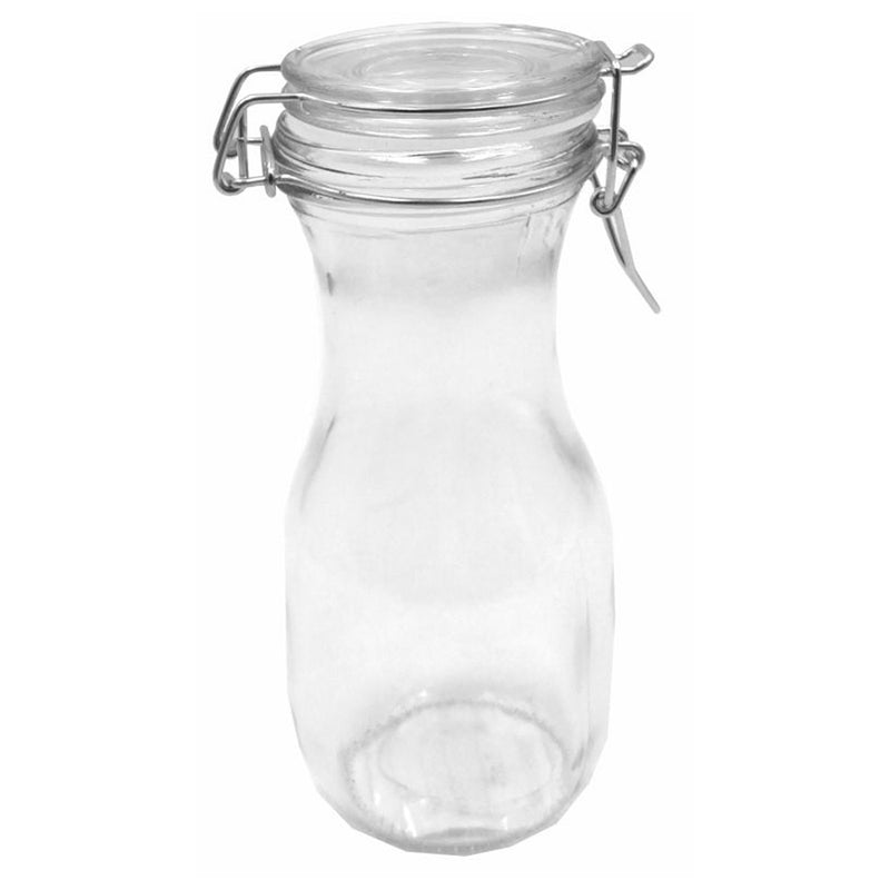 REGENT GLASS CARAFE WITH RESEALABLE CLIP TOP GLASS LID 6 PACK, 250ML