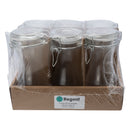 REGENT GLASS CARAFE WITH RESEALABLE CLIP TOP GLASS LID 6 PACK, 250ML