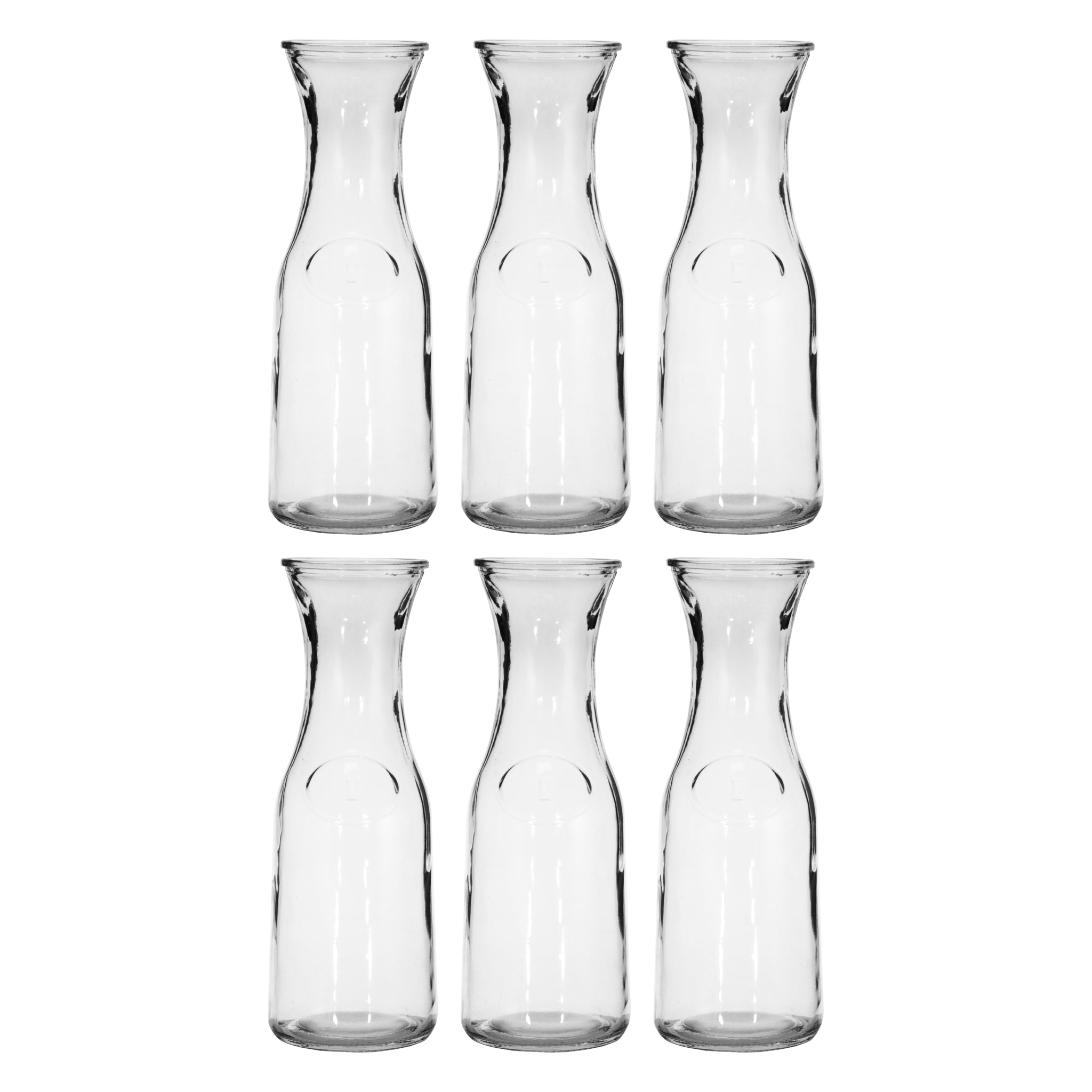 REGENT GLASS CARAFES 6PK, 1L