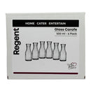 REGENT GLASS CARAFES 6PK, 500ML