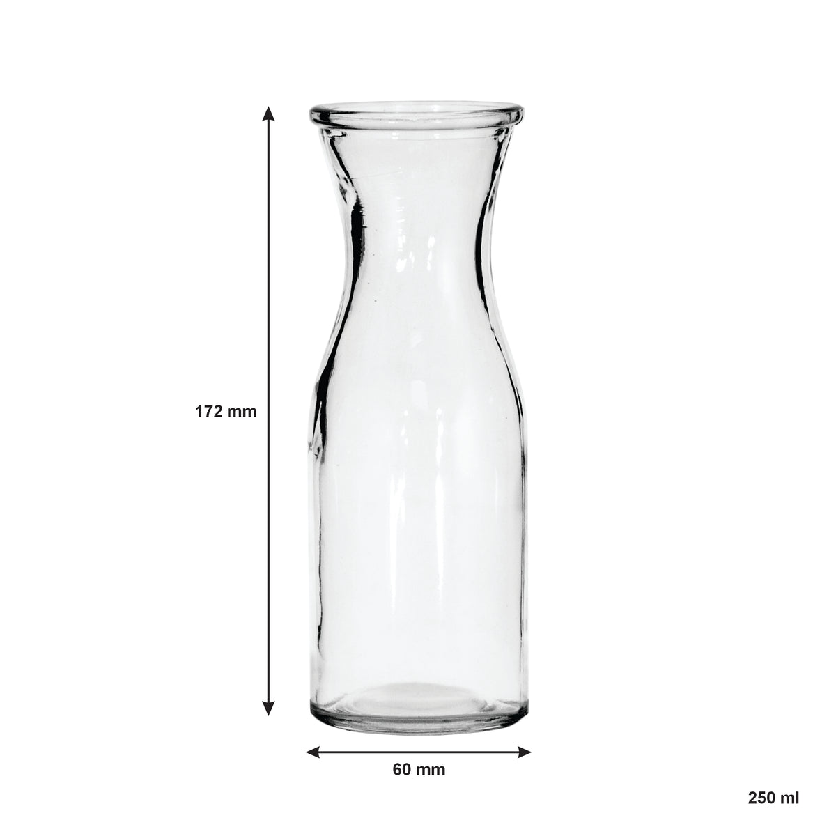 REGENT GLASS CARAFES 6PK, 250ML