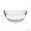 REGENT STACKABLE TEMPERED GLASS BOWL, 900 ML