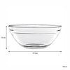 REGENT STACKABLE TEMPERED GLASS BOWL 170MM, 900ML