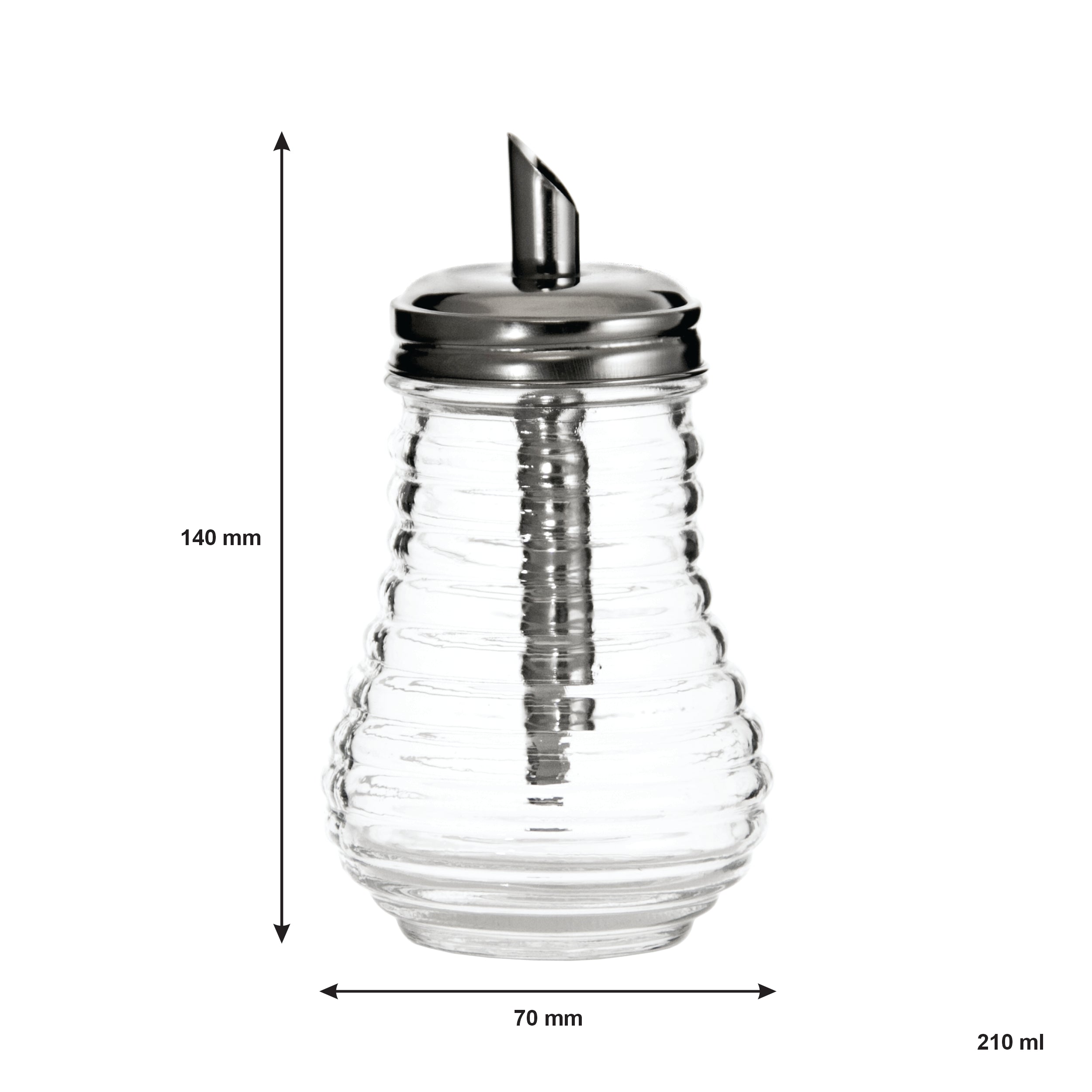 REGENT GLASS SUGAR POURER, 210ML