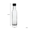 CONSOL SQUARE OIL/VINEGAR BOTTLE WITH BLACK LID, 250ML