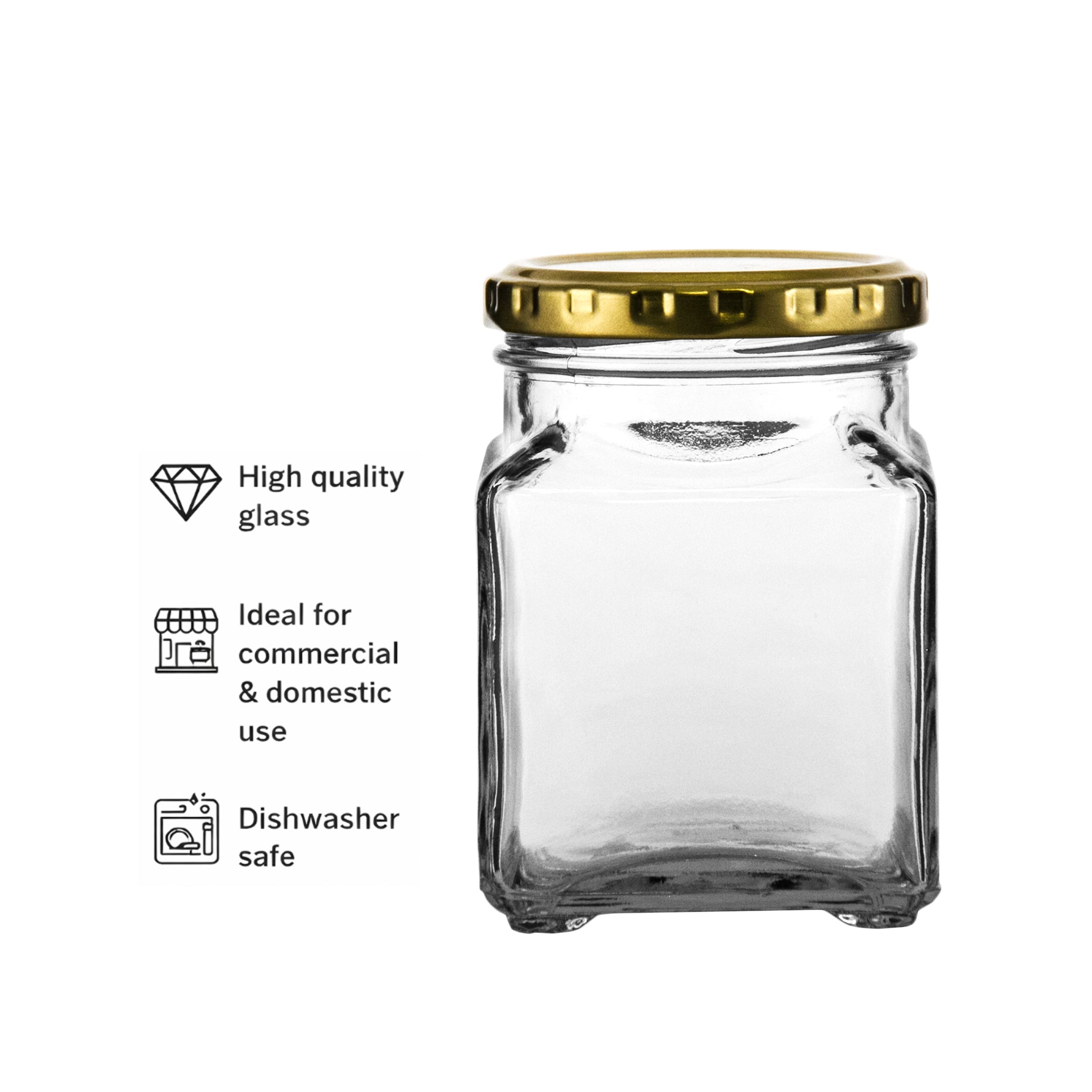 CONSOL CATERING SQUARE JAR, 260ML