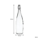 REGENT GLASS WATER BOTTLE ROUND WITH CLIP TOP LID, 1LT (80MM DIAX332MM)
