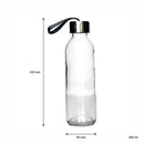 CONSOL SLIMLINE BOTTLE WITH STRAP LID GREY, 500ML